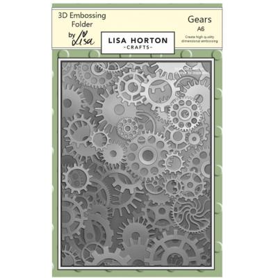 Lisa Horton Crafts 3D Embossing Folder - Gears